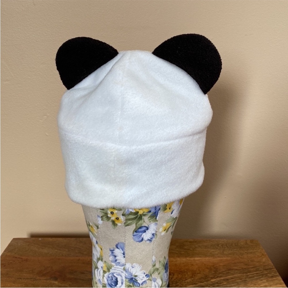 VTG Y2K Punch Brand Panda Bear Fleece Winter Hat Ears - Picture 3 of 12